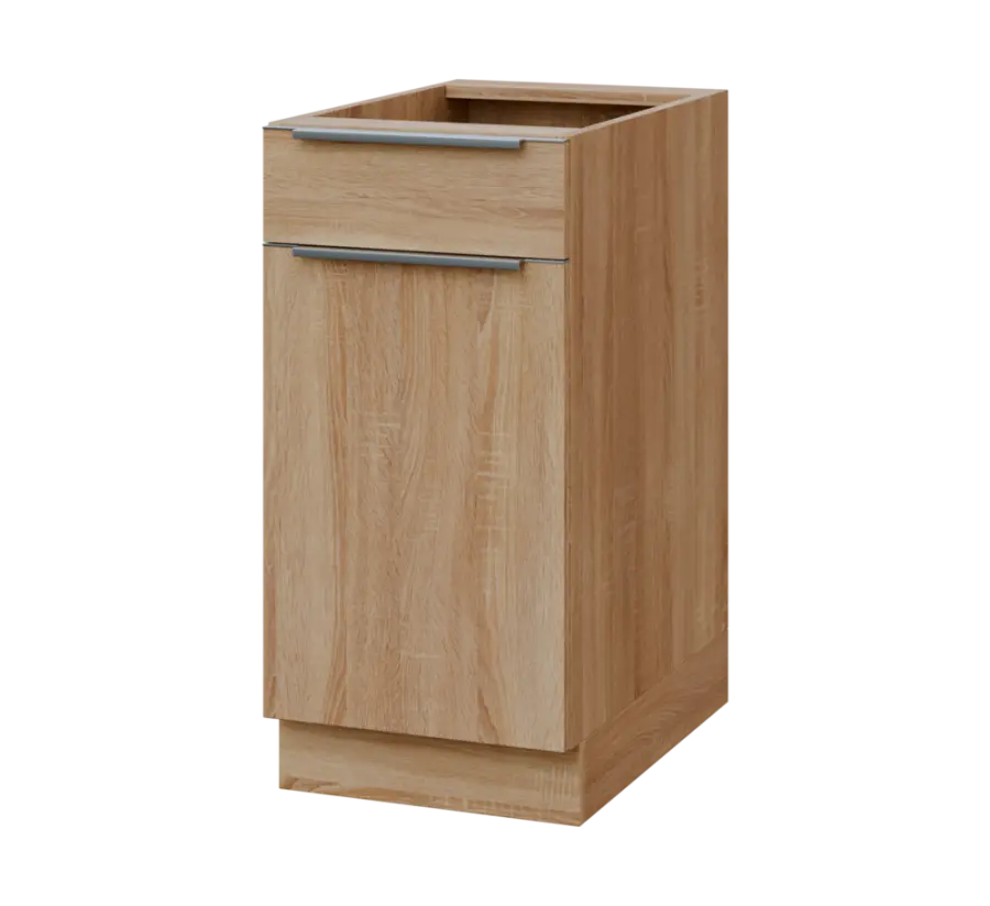 SIS - 4DZ spodní skříňka, 1-dveřová, 1-zásuvková, levá, 870x400x600, dub bardolino